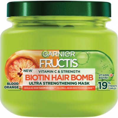 Garnier Fructis maska na slabé vlasy Vitamin & Strength Ultra posilňujúca Biotin Hair Bomb 320 ml