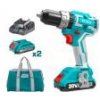 Total TIDLI20608 vŕtací skrutkovač aku s príklepom, Brushless, 2000mAh, industrial