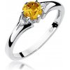 Blink-Blink Diamantový prsteň z bieleho zlata s Citrínom 2310BCiDB