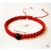 Červený shamballa náramok pre znamenie Lev s granátom (Červený ochranný náramok s granátom)