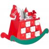 Dekorácia MagicHome Vianoce, Drevený adventný kalendár - koník, 2x LED, 2xAAA, 34,50x12x28 cm