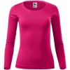 MALFINI Dámske tričko s dlhým rukávom Fit-T Long Sleeve - Malinová | XS