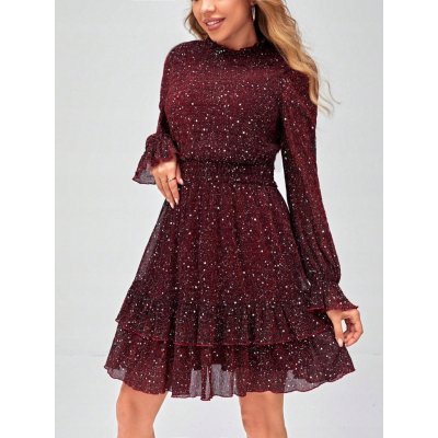 Shein glamour koktejlová sukňa po kolená