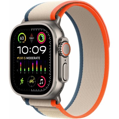 Chytré hodinky Apple Watch Ultra 2 49mm titánové púzdro s oranžovo-béžovým trailovým ťahom - S/M (MRF13CS/A)