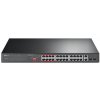 TP-LINK 26-Port 10/100Mbps PoE+ Switch, 24 10/100Mbps PoE+ Ports, 2 Gigabit RJ45 Ports, 2 Combo SFP Slots, 802.3at/af, 2 TL-SL1226P