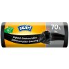 Vrecia na odpad Swirl, extra pevné, zaťahovacie, čierne, 70 l, 8 ks