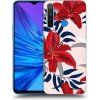Picasee silikónový čierny obal pre Realme 5 - Red Lily
