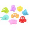 Zábavné zvieratká do vane, sada 4 ks, pre dojčatá od 6 mesiacov, 8cm, bez potr