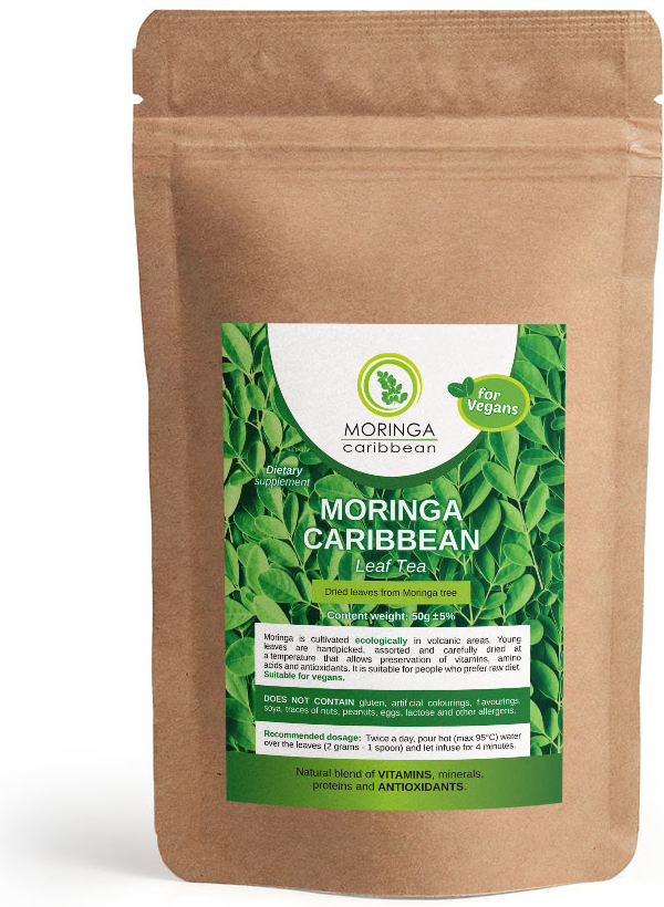 MORINGA caribbean Čaj z listov sypaný 50 g