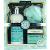Body Tip Hyaluron telové mlieko 400 ml + pleťový krém 50 ml + masážna hubka darčeková sada