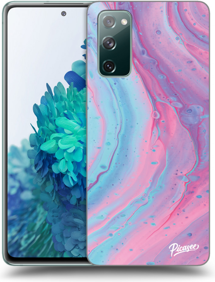 Púzdro Picasee silikónové Samsung Galaxy S20 FE - Pink liquid čiré
