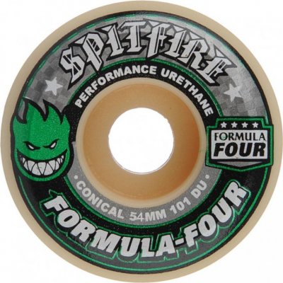 SPITFIRE FORMULA FOUR GREEN PRINT 101DURO CONICAL 54MM