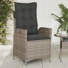 Záhradná stolička VidaXL ratanová sivá