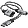 Adaptér GOOBAY 74524 2xUSB-C/JACK 3,5mm (pre počúvanie hudby)