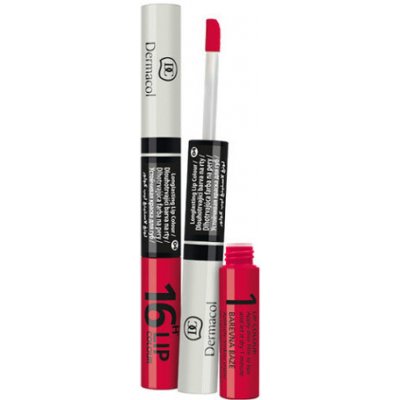 DERMACOL Lip Colour Dlhotrvajúca farba na pery a lesk 2v1 16 h Odtieň 36