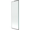 Mexen Next L, 1-krídlová vaňová zástena 60 x 150 cm, 6mm číre sklo-čierny vzor, biely profil, 895-060-000-03-70-20