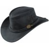 Austrálsky klobúk kožený - čierny kožený klobúk SCIPPIS Irving Veľkosť: 59 cm (L)