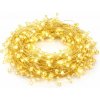 Eco Fix LED vonkajšia svetelná reťaz 8 m s kryštálmi, teplá biela, 80 diód, 36 V, zlatý kábel IP44, predĺženie