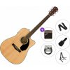 Fender CD-60SCE Dreadnought WN SET