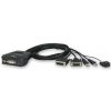 Aten 2-port DVI KVM USB mini, integrované kabely CS-22D