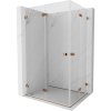 MEXEN/S - Lunar-F Duo sprchovací kút skladacie dvere 90 x 85, transparent, ružové zlato 836-090L-085P-60-00