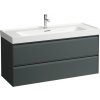 Laufen Skrinka s umývadlom Meda 118 cm, sivá prevádzka H4216320112661