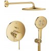 Súprava horná sprcha so sprchovacím ramenom Grohe Rainshower 26558GL0, vaňová/sprchová batéria Grohe Essence 24058GL1, 26574GL0, 26658GL0, 28362GL1