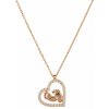 Gold Misty Náhrdelník so srdiečkom pre mamičku, ružovo-zlatý FE50071035576663HI
