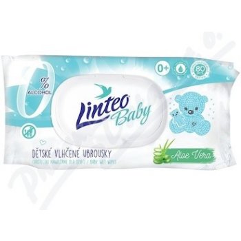 Vlhčené ubrousky Linteo Baby s Aloe vera - 80 ks