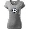 Futbalová lopta v triku - Dámske tričko Pure - M ( Tmavosivý melír )