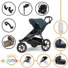 Set 11v1 Thule Urban Glide 3 Dark Slate s magnetickou sponou + madlo + vanička Tinted Taupe + JOMK príslušenstvo + autosedačka Cybex s ISOFIX základňou a adaptérmi Thule