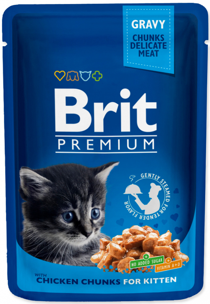 Brit Premium Kitten Chicken Chunks s kuracími kúskami 100 g