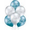 Latexové balóny Belbal Baby Boy 30 cm bielo-modré