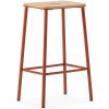 Barové stoličky v súprave 2 ks v tehlovej farbe (výška sedadla 65 cm) Abba – Marckeric