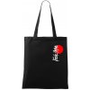 Judo Japan vlajka - Taška bavlnená - 42 x 38 cm ( Čierna )