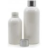 Plastová fľaša biela, strieborný vrchnák, 300 ml