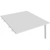 Hobis Pracovný stôl UNI A, k pozdĺ. reťazeniu, 140x75,5x160 cm, biela/biela