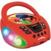 Lexibook Svietiaci Bluetooth CD prehrávač - Miraculous: Čarovná Lienka a Čierny Kocúr
