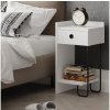 Asir | Nočný stolík CACTUS 60x29,5 cm biela/čierna | AS0840