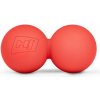 Hop-Sport Dvojitá masážna loptička 63 mm - červená
