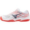 Detská tenisová obuv Mizuno Break Shot 5 Jr. Clay White/Blue Granite/Calypso Cor EUR 40,5