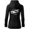 Still Plays With Planes - Mikina dámska trendy zipper s kapucňou - M ( Čierna )