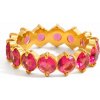 ELENYS Radiant Cherry - pozlátený prsteň 18K žlté zlato Veľkosť: 9 (EU: 59-60) pozlátený prsteň 18K žlté zlato