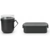Brabantia Desiatový box a olovrantový box v súprave MAKE & TAKE tmavo šedá