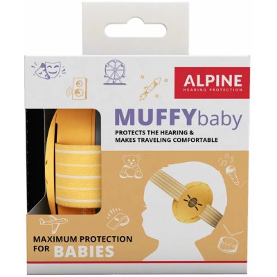 Alpine Muffy Baby Detské izolačné slúchadlá Farba: Žltá Detské izolačné slúchadlá