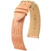 Remienok Hirsch Genuine Croco 1 - ružový, lesklý - 13 mm - M – Stredná dĺžka - 12 mm - Strieborná + 5 rokov záruka a darček ZADARMO