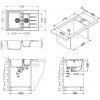 ALVEUS CZ CADIT 70 beton 81 + pop up sifon 790x500x200 mm