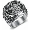 Prsteň z chirurgickej ocele Temný pentagram - 54 (US 7)