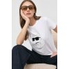Karl Lagerfeld Bavlnené tričko biela