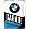 NOSTALGIC ART ceduľa BMW Garage Small blue/white